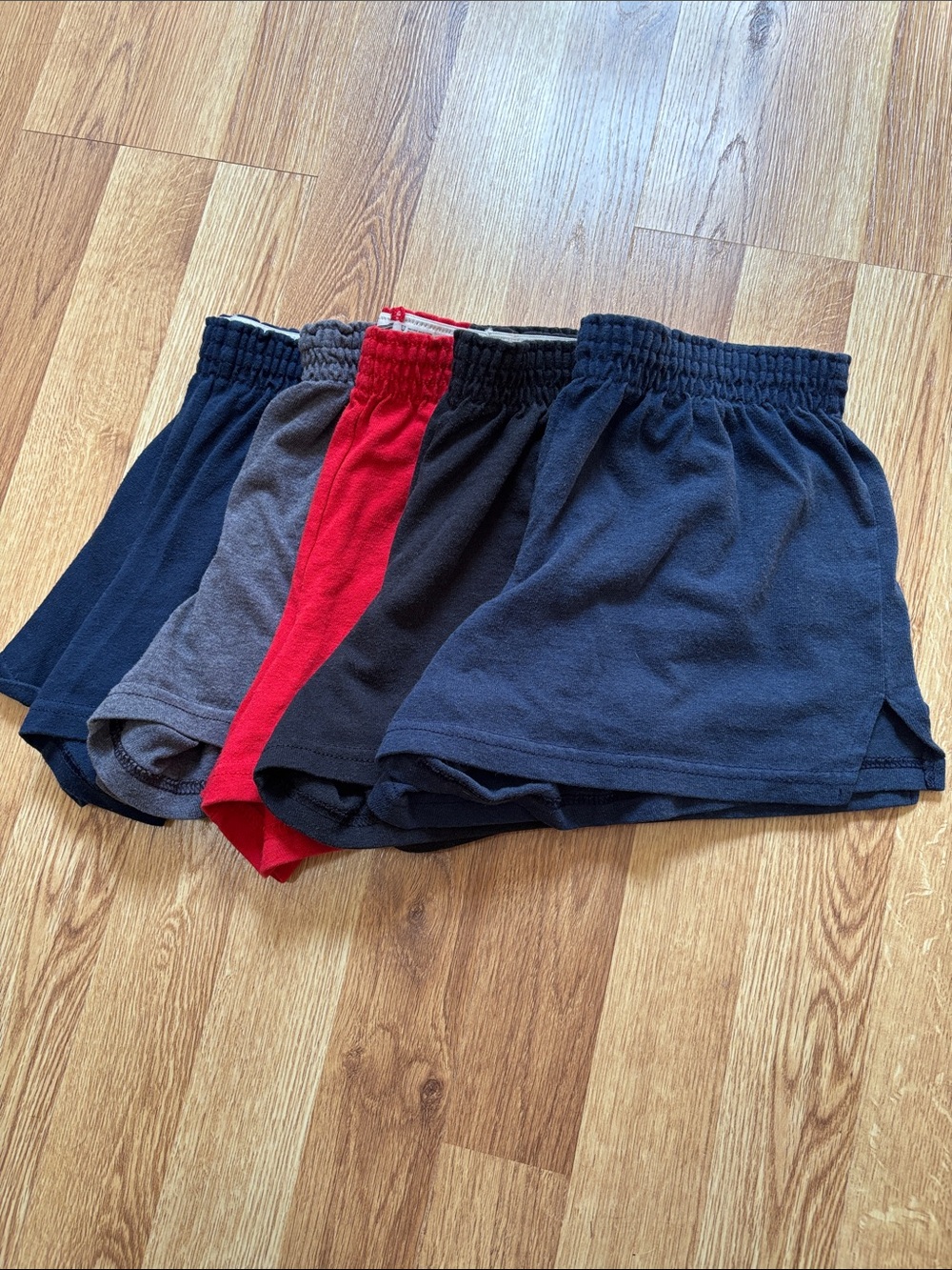 Women’s Soffe Elastic-Waist Shorts Bundle - Black, Gray, Navy, & Red